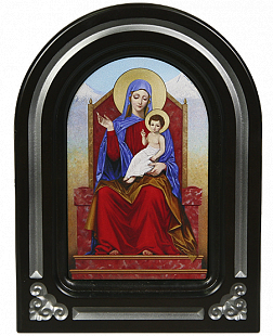 Икона "Святая Дева Мария с младенцем" в резной рамке, 20 х 15_