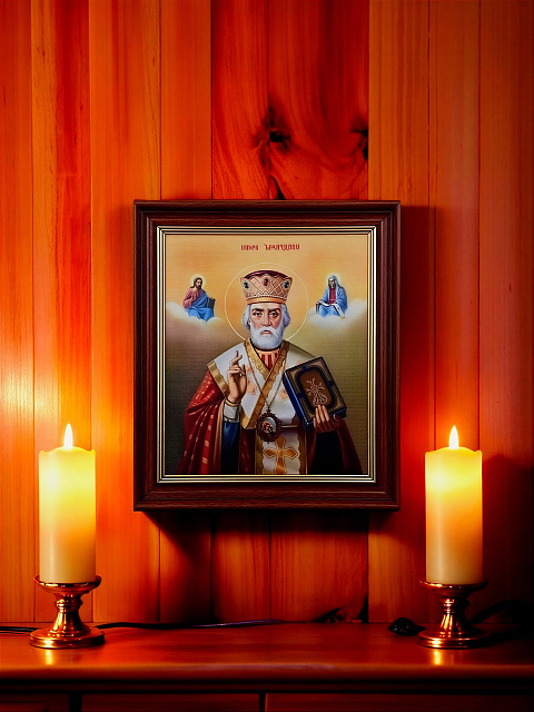 Образ "Святой Николай Чудотворец", 22 х 18