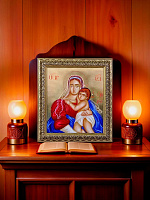 Икона "Пресвятая  Богородица с  младенцем", 22 х 18