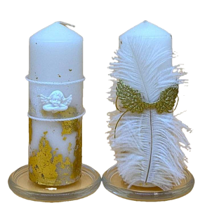 Свечи для крещения и венчания "Ангел" (2шт)