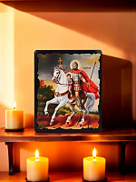 Икона " Святой Саркис и Святой Мартирос" на деревянной основе