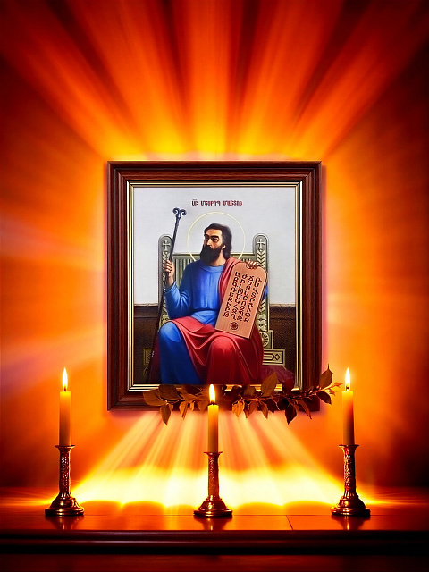 Образ"Святой Месроп Маштоц", 22 х 18