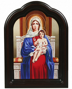 Икона "Святая Дева Мария с младенцем" в резной рамке, 27 х 20_