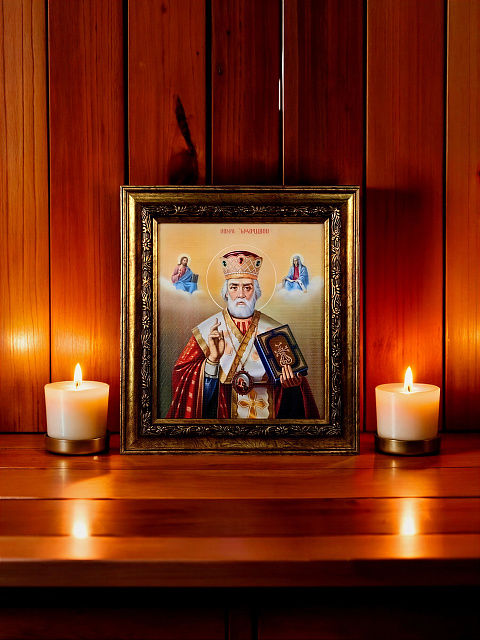 Образ "Святой Николай Чудотворец", 22 х 18