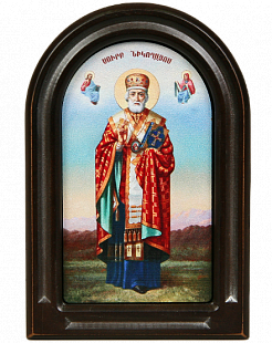 Икона "Святой Николай Чудотворец" в резной рамке, 15 х 10_