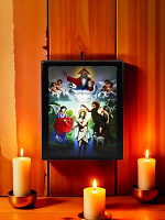 Образ "Крещение Иисуса Христа"  на деревянной основе