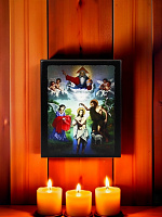 Образ "Крещение Иисуса Христа"  на деревянной основе