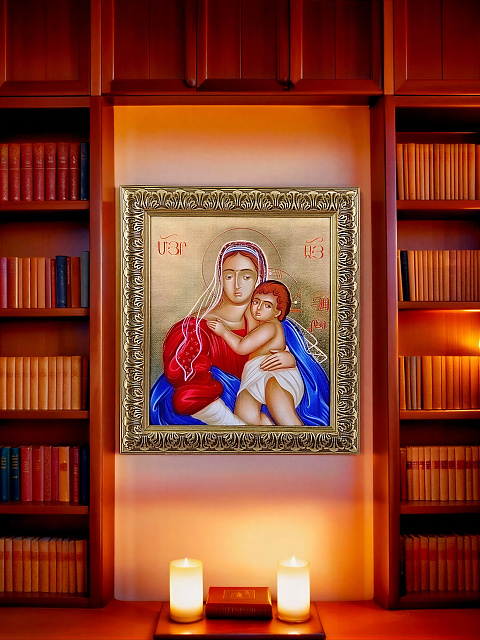 Икона "Пресвятая  Богородица с  младенцем", 22 х 18
