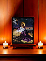 Икона "Моление о чаше" на деревянной основе