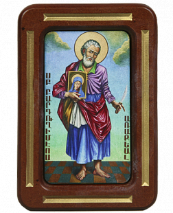 Икона "Апостол Святой Варфоломей" в резной рамке, 15 х 10_