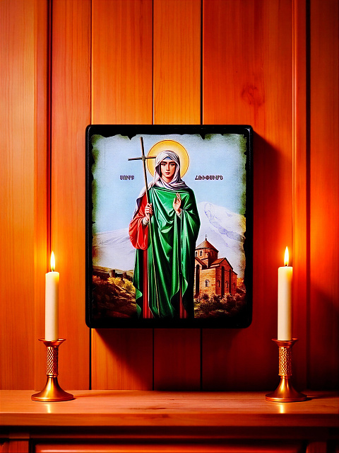 Образ "Святая Рипсиме" на деревянной основе