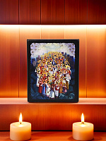 Образ"Святые мученики" на деревянной основе