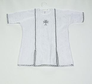 Крестильная рубашка армянская, муж., с серебряным крестом_
