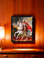 Икона " Святой Саркис и Святой Мартирос" на деревянной основе