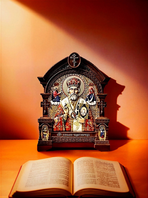 Образ Николай Чудотворец (ручная роспись) 