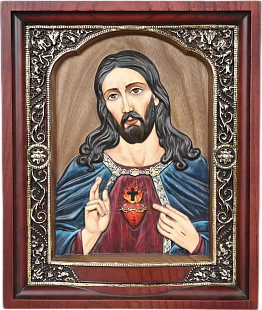 Икона Иисус с сердцем_