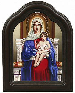 Икона "Святая Дева Мария с младенцем" в резной рамке, 18,5 х 14,5_