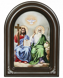 Икона "Святая Троица" в резной рамке, 27 х 20_