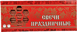Набор красных свечей в упаковке 