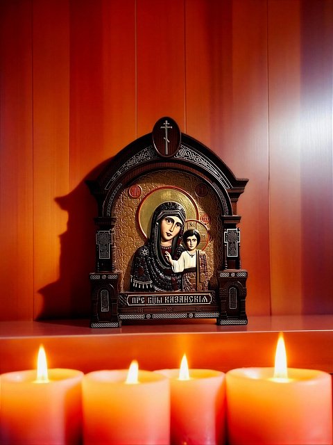 Образ Казанской Божьей Матери (ручная роспись) 