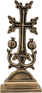 Крест с гранатами (цвет антик)