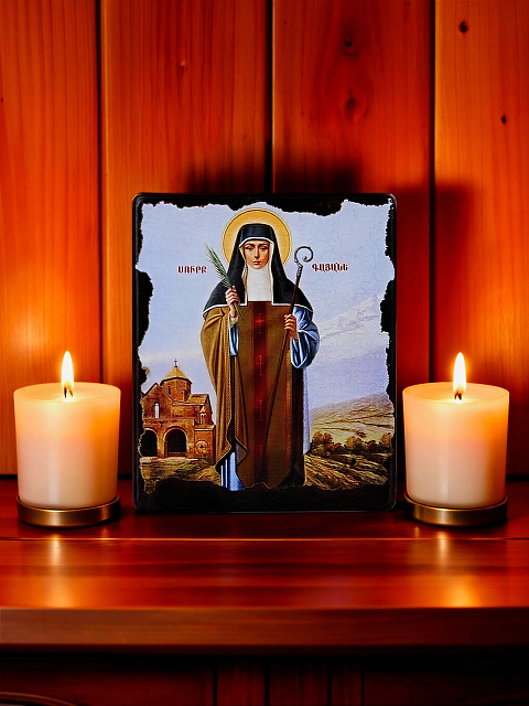 Образ "Святая Гаянэ" на деревянной основе