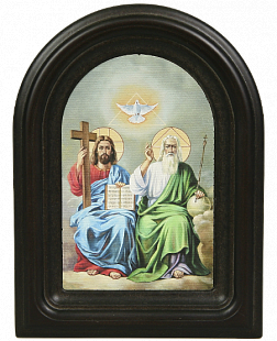 Икона "Святая Троица" в резной рамке, 20 х 15_