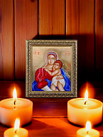 Икона "Пресвятая  Богородица с  младенцем", 22 х 18