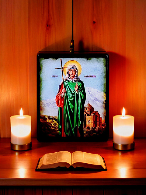 Образ "Святая Рипсиме" на деревянной основе